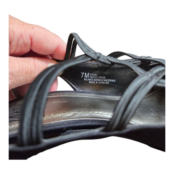 Impo Black Heels Sleek Strappy Design Size 7 - Picture 4 of 5